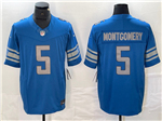 Detroit Lions #5 David Montgomery Blue Vapor F.U.S.E. Limited Jersey