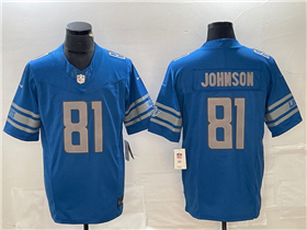 Detroit Lions #81 Calvin Johnson Blue Vapor F.U.S.E. Limited Jersey