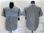 Detroit Lions Gray Baseball Cool Base Team Jersey