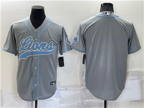 Detroit Lions Gray Baseball Cool Base Team Jersey