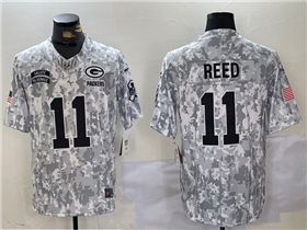 Green Bay Packers #11 Jayden Reed Arctic Camo 2024 Salute To Service Limited Jersey