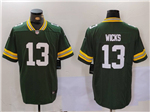 Green Bay Packers #13 Dontayvion Wicks Green Vapor Limited Jersey