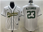 Green Bay Packers #23 Jaire Alexander White Baseball Cool Base Jersey