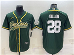 Green Bay Packers #28 A.J. Dillon Green Baseball Cool Base Jersey