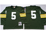 Green Bay Packers #5 Paul Hornung 1961 Throwback Green Jersey