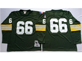 Green Bay Packers #66 Ray Nitschke 1969 Throwback Green Jersey