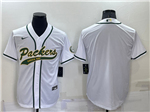 Green Bay Packers White Baseball Cool Base Team Jersey