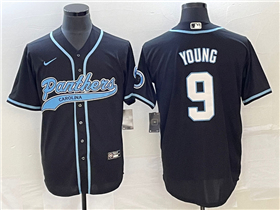 Carolina Panthers #9 Bryce Young Black Baseball Jersey