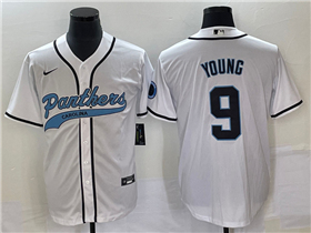 Carolina Panthers #9 Bryce Young White Baseball Jersey