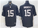 Las Vegas Raiders #15 Gardner Minshew II Black Vapor Limited Jersey