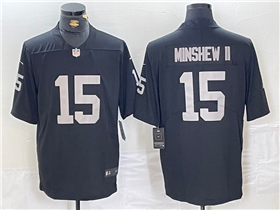 Las Vegas Raiders #15 Gardner Minshew II Black Vapor Limited Jersey