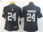 Las Vegas Raiders #24 Charles Woodson Women's Black Vapor Limited Jersey