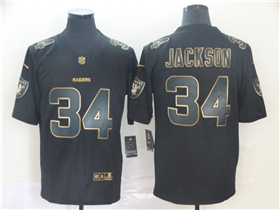 Las Vegas Raiders #34 Bo Jackson Black Gold Vapor Limited Jersey