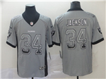 Las Vegas Raiders #34 Bo Jackson Gray Drift Fashion Limited Jersey