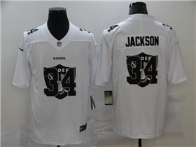 Las Vegas Raiders #34 Bo Jackson White Shadow Logo Limited Jersey