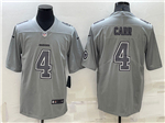 Las Vegas Raiders #4 Derek Carr Gray Atmosphere Fashion Limited Jersey