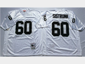 Oakland Raiders #60 Otis Sistrunk Throwback White Jersey