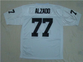 Los Angeles Raiders #77 Lyle Alzado Throwback White Jersey