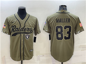 Las Vegas Raiders #83 Darren Waller Olive Salute To Service Baseball Jersey