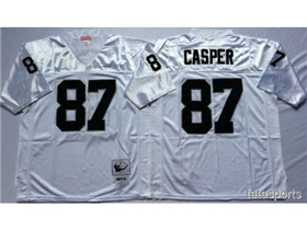 Los Angeles Raiders #87 Dave Casper Throwback White Jersey