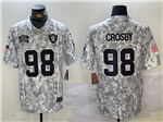 Las Vegas Raiders #98 Maxx Crosby Arctic Camo 2024 Salute To Service Limited Jersey