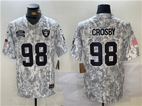 Las Vegas Raiders #98 Maxx Crosby Arctic Camo 2024 Salute To Service Limited Jersey