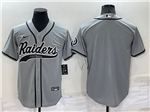 Las Vegas Raiders Gray Baseball Cool Base Team Jersey