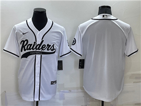 Las Vegas Raiders White Baseball Cool Base Team Jersey