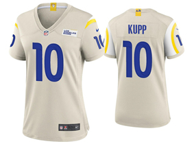 Los Angeles Rams #10 Cooper Kupp Women's Bone Vapor Limited Jersey