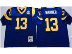 St. Louis Rams #13 Kurt Warner Throwback Blue Jersey