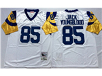 Los Angeles Rams #85 Jack Youngblood Throwback White Jersey