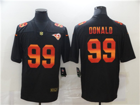 Los Angeles Rams #99 Aaron Donald Black Colorful Fashion Limited Jersey