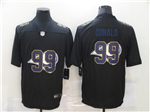 Los Angeles Rams #99 Aaron Donald Black Shadow Logo Limited Jersey