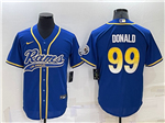 Los Angeles Rams #99 Aaron Donald Royal Baseball Cool Base Jersey