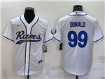 Los Angeles Rams #99 Aaron Donald White Baseball Cool Base Jersey