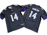 Baltimore Ravens #14 Kyle Hamilton Black Vapor F.U.S.E. Limited Jersey