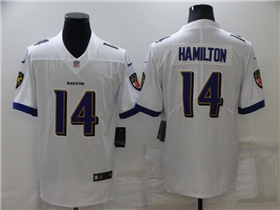 Baltimore Ravens #14 Kyle Hamilton White Vapor Limited Jersey