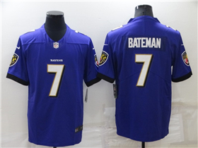 Baltimore Ravens #7 Rashod Bateman Purple Vapor Limited Jersey