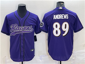 Baltimore Ravens #89 Mark Andrews Purple Baseball Jersey