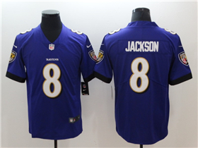 Baltimore Ravens #8 Lamar Jackson Purple Vapor Limited Jersey