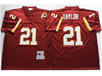 Washington Redskins #21 Sean Taylor Throwback Burgundy Jersey