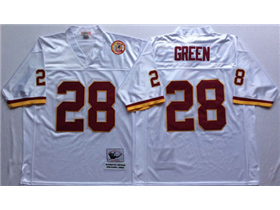 Washington Redskins #28 Darrell Green Throwback White Jersey