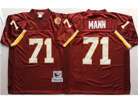 Washington Redskins #71 Charles Mann Throwback Burgundy Jersey