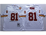 Washington Redskins #81 Art Monk Throwback White Jersey