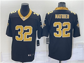 New Orleans Saints #32 Tyrann Mathieu Black Vapor Limited Jersey