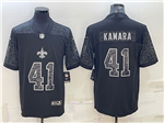 New Orleans Saints #41 Alvin Kamara Black RFLCTV Limited Jersey