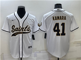 New Orleans Saints #41 Alvin Kamara White Baseball Cool Base Jersey