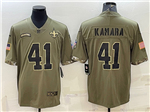 New Orleans Saints #41 Alvin Kamara 2022 Olive Salute To Service Limited Jersey