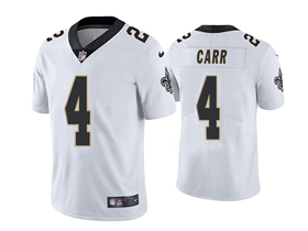 New Orleans Saints #4 Derek Carr White Vapor Limited Jersey