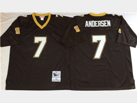 New Orleans Saints #7 Morten Andersen 1991 Throwback Black Jersey